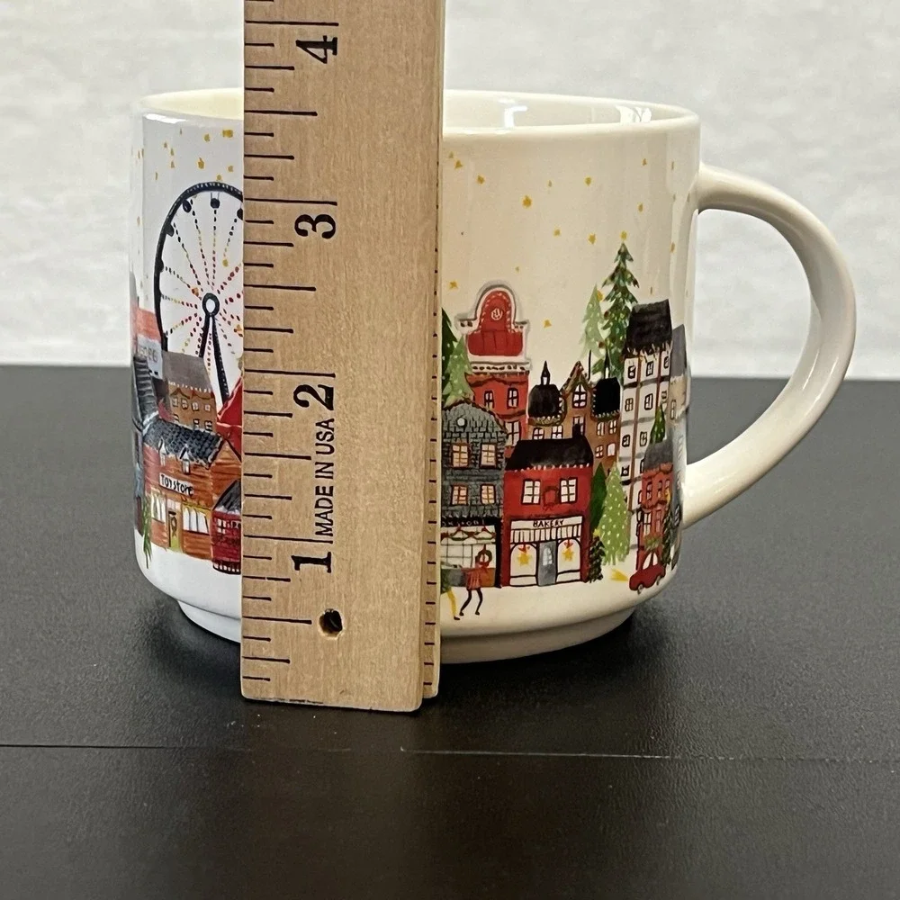 POTTERY BARN Christmas in the City Coffee Cup Mug